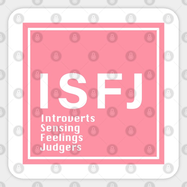 ISFJ MBTI PINK Sticker by princessmi-com